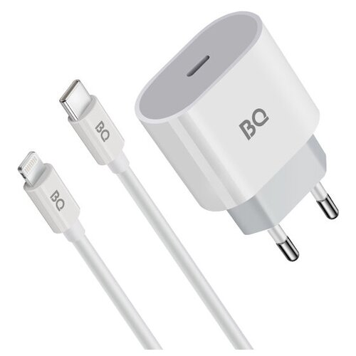 Сетевое зарядное устройство BQ Charger 20W1A02 + кабель / белый