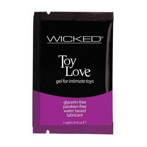 Лубрикант на водной основе для использования с игрушками WICKED Toy Love - 3 мл.