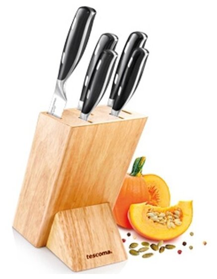Набор кухонных ножей Tescoma GrandChef 884640 на подставке, 5 штук