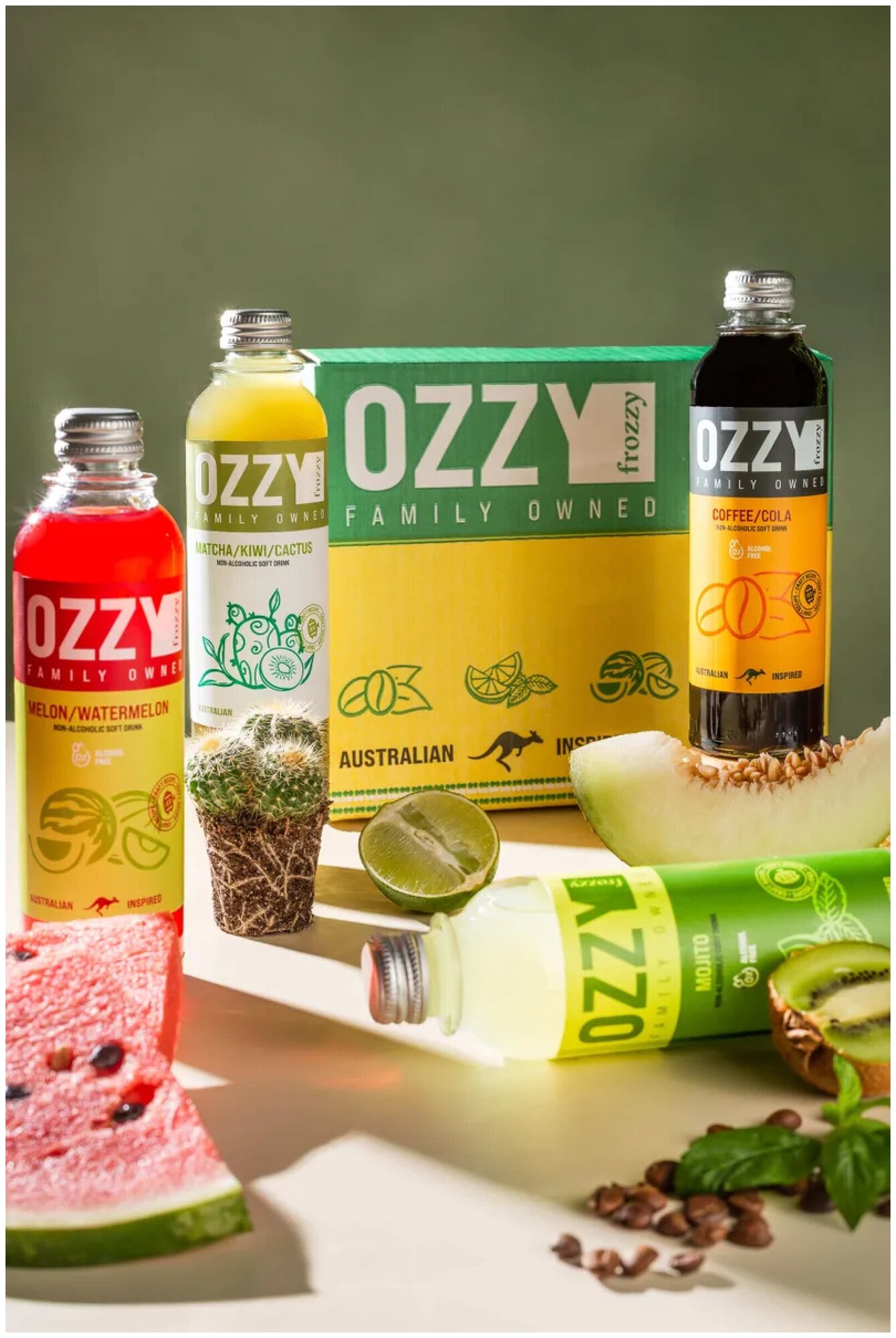 Лимонад OZZY (Оззи), Дыня и Арбуз , из натуральных соков, стеклянная бутылка 0,33 л (330 мл), упаковка 12 штук - фотография № 8