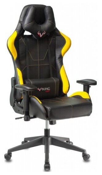 Кресло геймерское Zombie VIKING 5 AERO YELLOW черный/желтый искусственная кожа