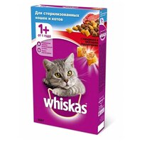 Сухой корм Whiskas для стерилизованных кошек, говядина, 350 г 1397290