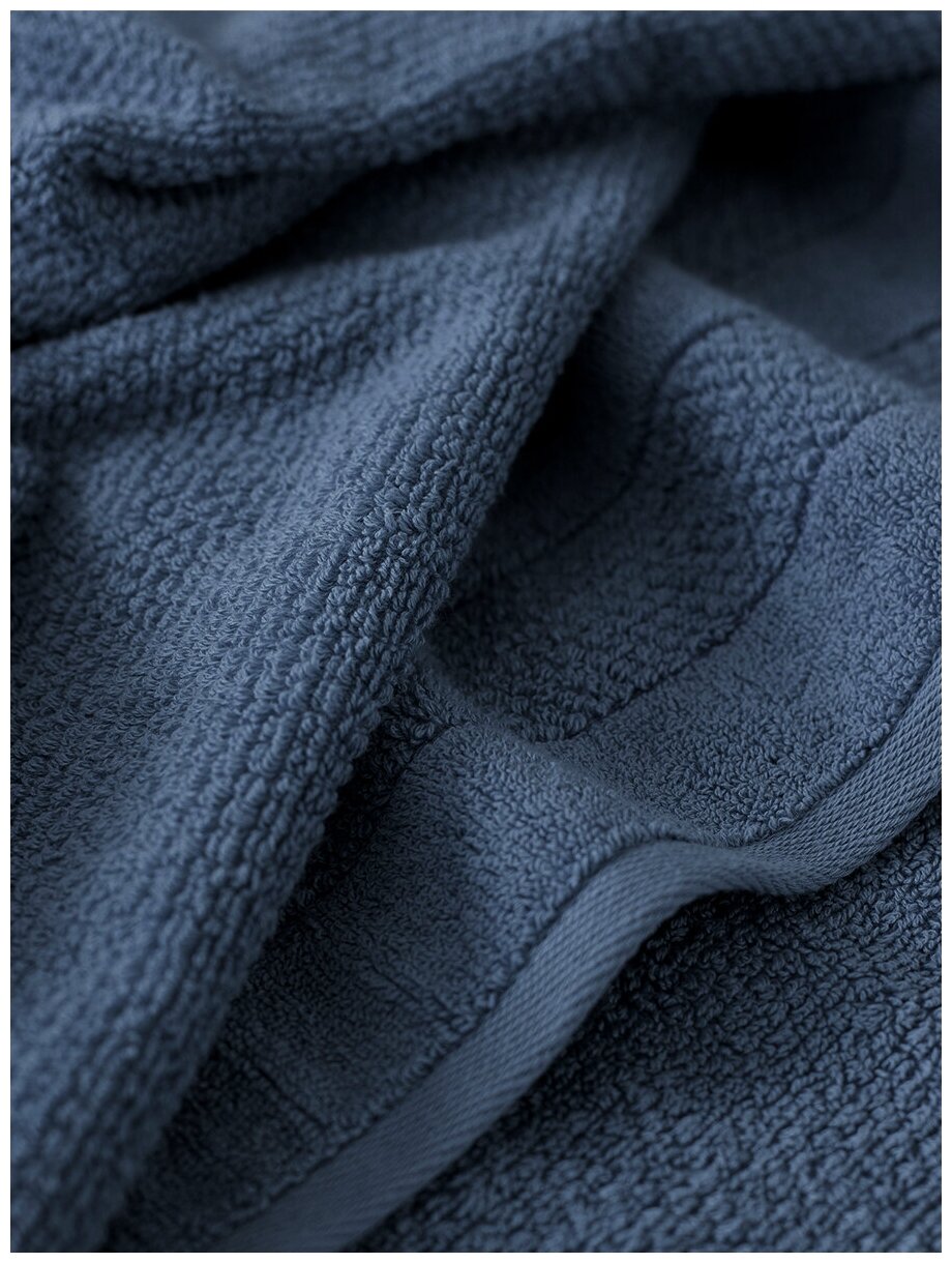 Махровое полотенце LOVEME Milano 70х140см, цвет темно-лазурный (синий) - фотография № 11