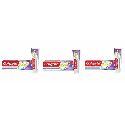 Colgate Зубная паста Total 12 Pro Здоровье десен, 75 мл, 3 шт зубная паста colgate total 12 профессиональная здоровье десен 75мл