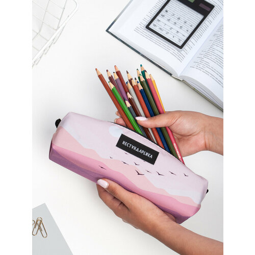 Косметичка НЕСТАНДАРТИКА 6х6х22 см черный голубой 349₽