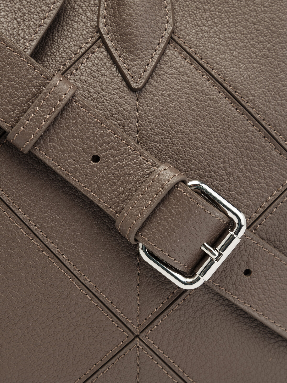 Сумка LABBRA, фактура тиснение, серый, коричневый — фото 1