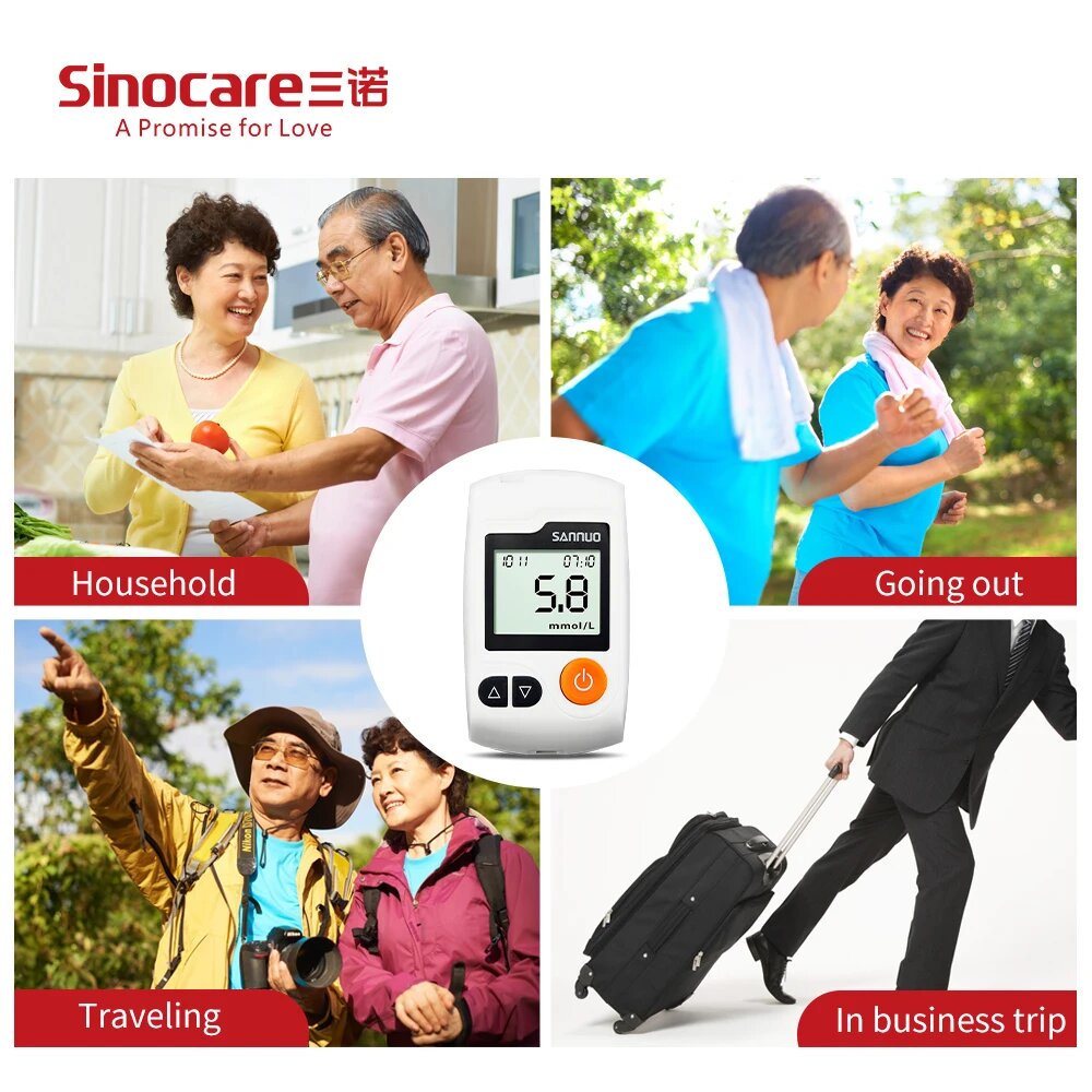 Глюкометры И Анализаторы Крови Sinocare GA-3 тест-полоски для глюкометра 50/100/150/200 шт, 100 PCS
