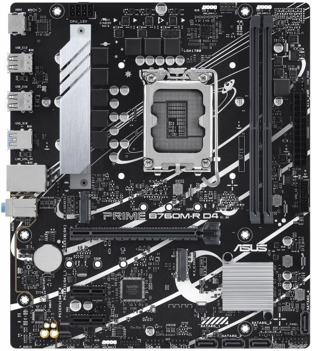 Материнская плата ASUS PRIME B760M-R D4 (90MB1HA0-M0EAY0)