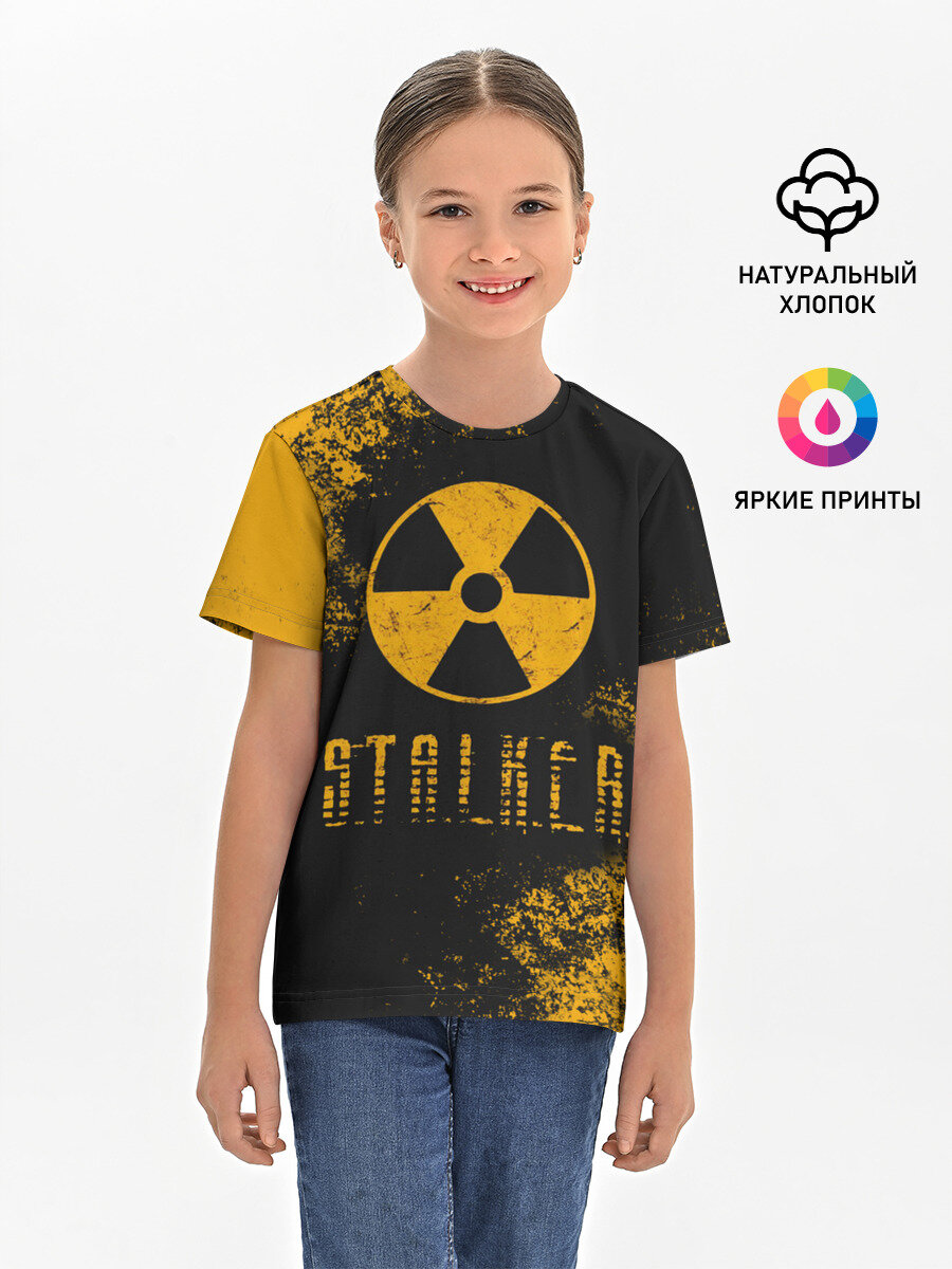 Футболка Lacotton.ru хлопковая детская S.T.A.L.K.E.R., размер 164, мультиколор