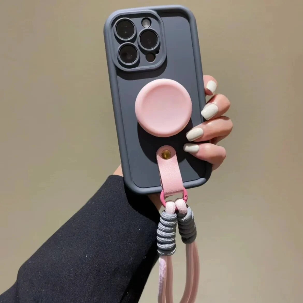 Силиконовый чехол-подставка для телефона с ремешком на запястье для Iphone 15 14 13 12 11 Pro XS Max Mini XR X 8 7 6 6S Plus SE 2020 Cover