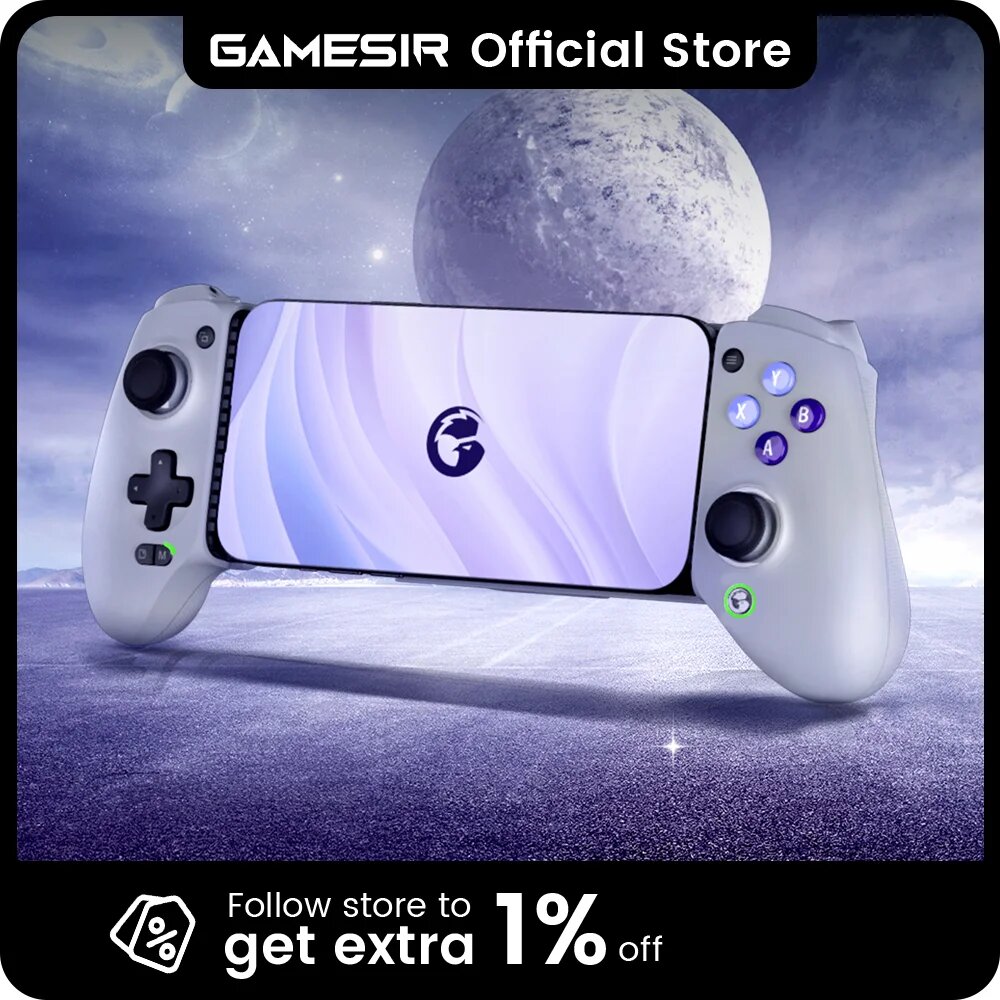 Геймпад для мобильного телефона GameSir G8 Galileo, игровой контроллер с джойстиком с эффектом Холла для iPhone 15, Android, мобильный телефон, облачные игры, G8 — фото 1
