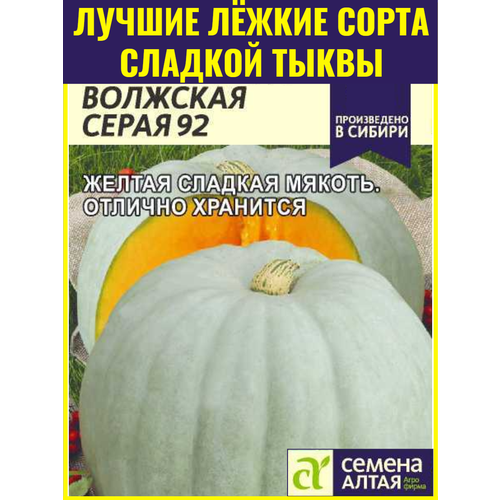 Семена сладкой тыквы Волжская Серая 92 - 2 г. Крупноплодный сорт с хорошей лежкостью