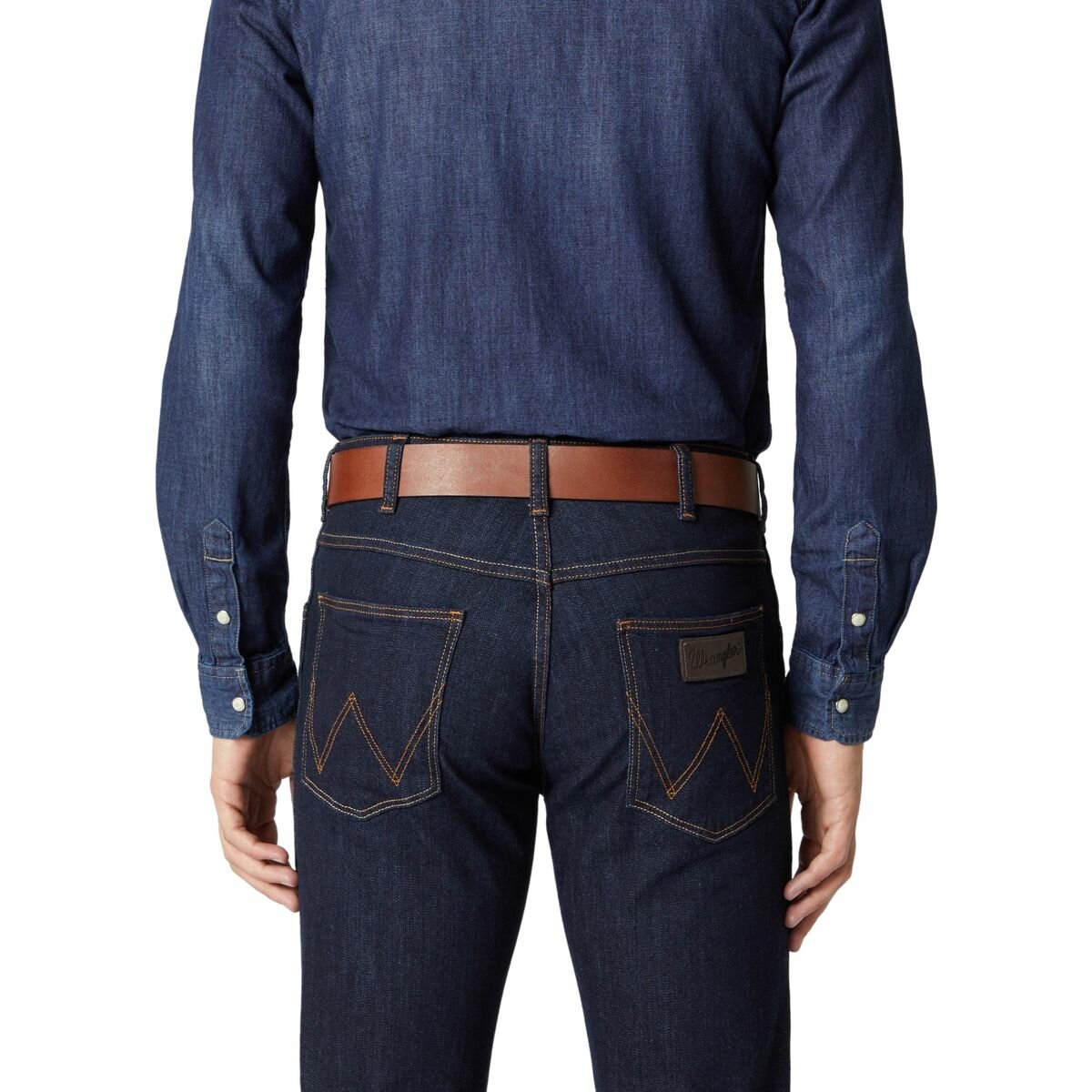 Ремень Wrangler для мужчин, размер 115, коричневый — фото 1