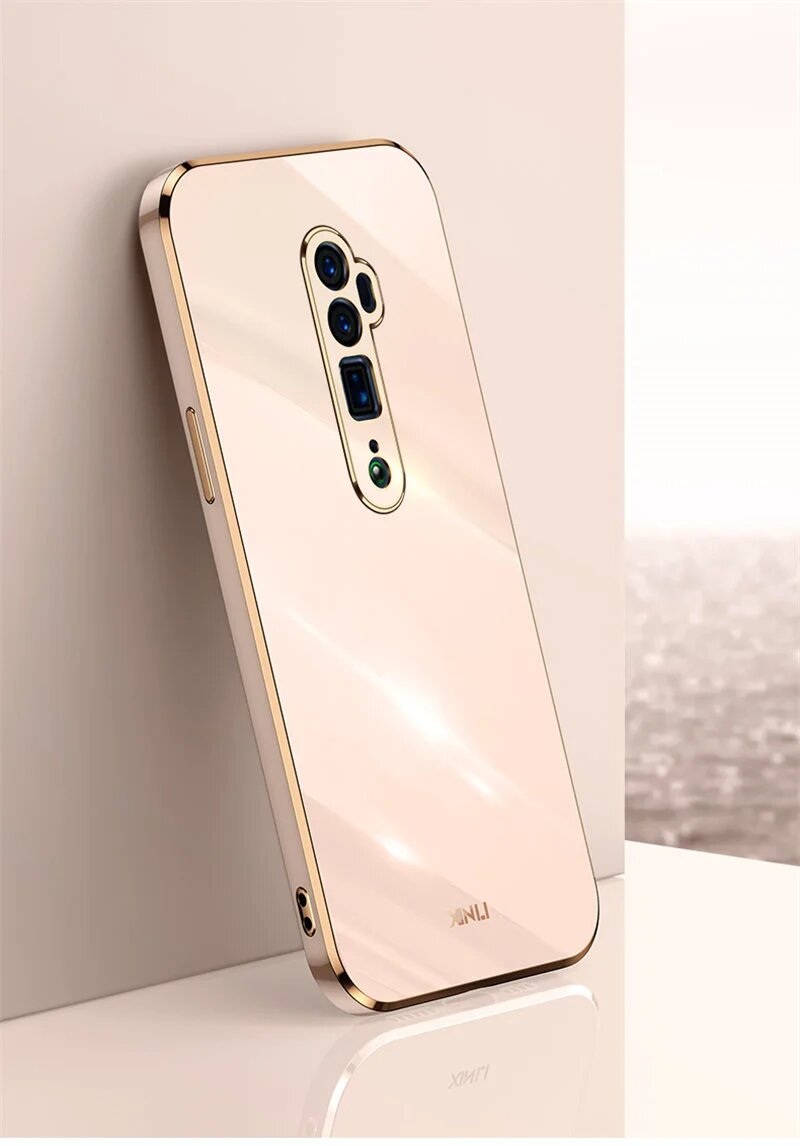 6D чехол из ТПУ с покрытием для OPPO Reno 10X Zoom CPH1919 with Ring Holder, Розовый, Розовый