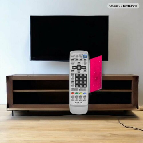 Пульт универсальный, для JVC RM-530F, ИК, питание от 2х AAA, серый