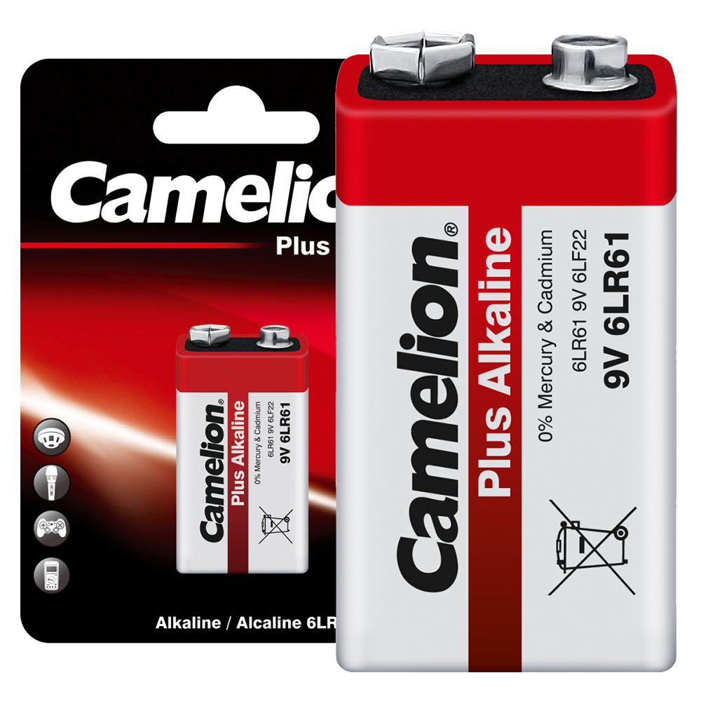 Батарейка крона Camelion BP1 6LF22 AAA, щелочная, 9В, емкость 550мАч, блистер, 1шт