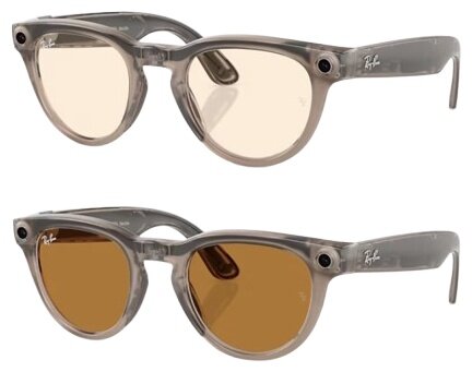 Умные очки Ray-Ban Headliner, RW4009, фотохромные линзы Clear/Saffron Yellow Transitions, оправа Shiny Warm Stone, размер М