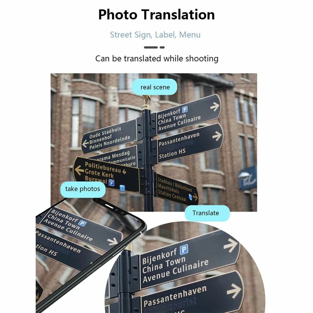 Изображение Онлайн-голосовой электронный переводчик в режиме реального времени WiFi + 4g + оффлайн + искусственный интеллект