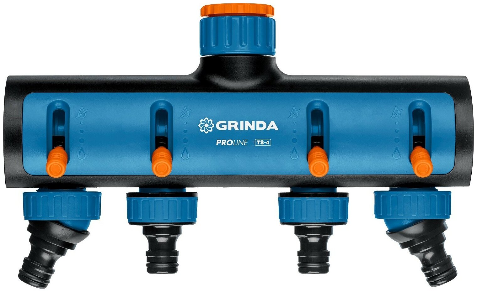 GRINDA PROLine TS-4, 3/4″-1″, распределитель четырехканальный, поливочный, с внутренней резьбой