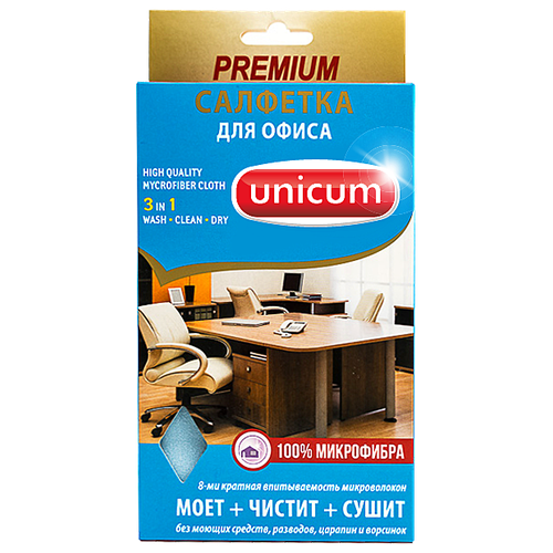 Unicum Салфетка для офиса микрофибра 1 шт/уп