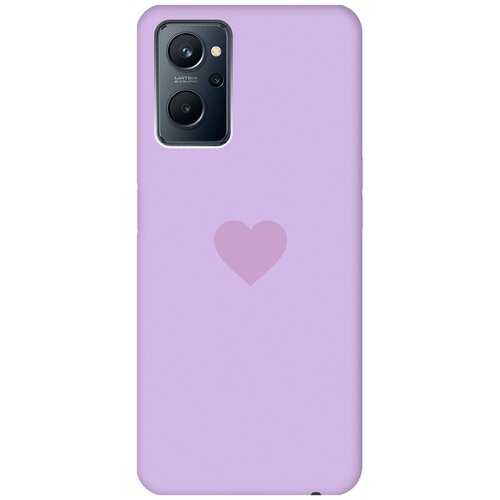 Силиконовый чехол на Realme 9i, Рилми 9и Silky Touch Premium с принтом Heart сиреневый силиконовый чехол на realme 9i рилми 9и silky touch premium темно зеленый