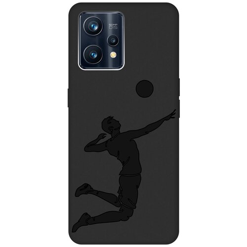 Матовый чехол Volleyball для Realme 9 Pro+ / Рилми 9 Про+ с 3D эффектом черный матовый чехол boho для realme 9 pro рилми 9 про с 3d эффектом черный