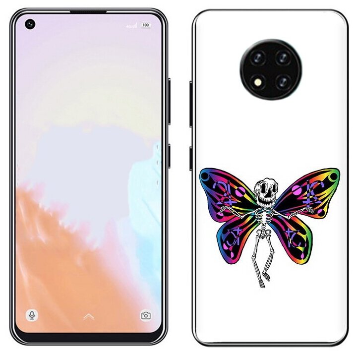 Чехол задняя-панель-накладка-бампер MyPads эффект бабочки для Oukitel C19/Oukitel C19 Pro противоударный