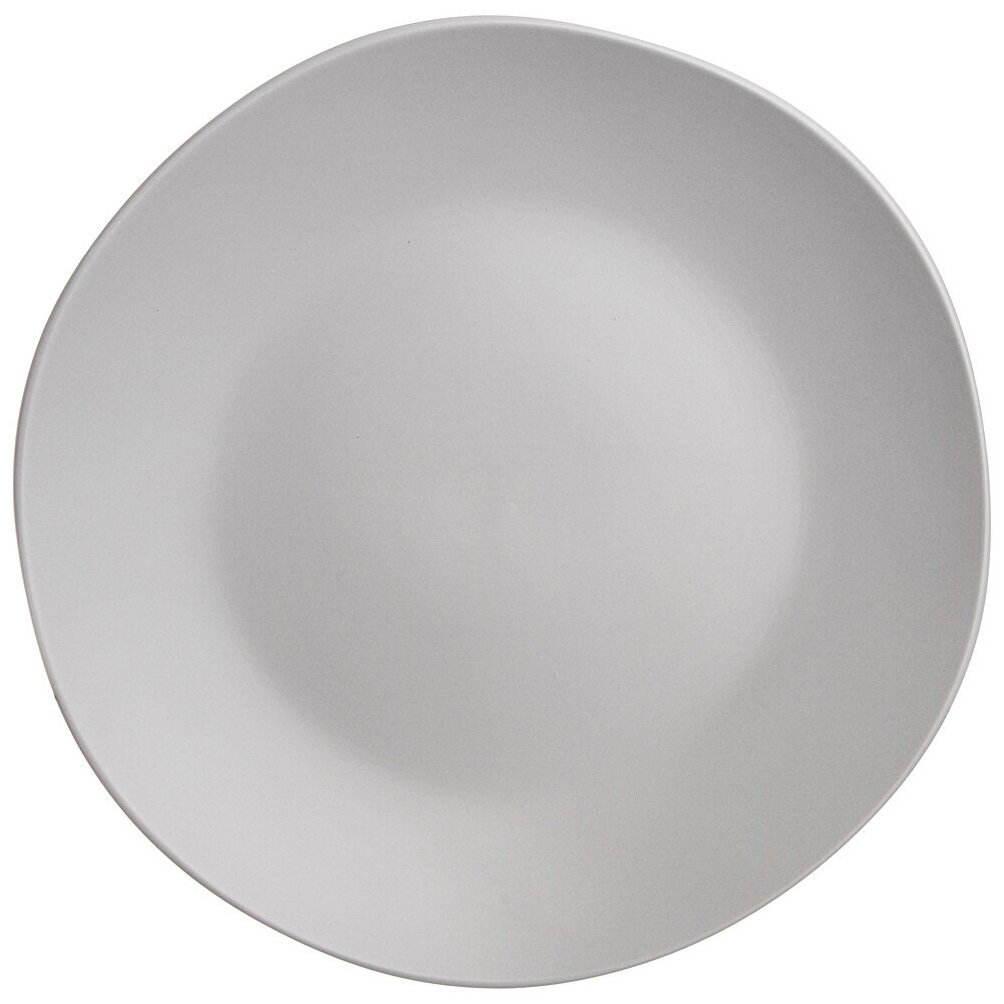 Тарелка обеденная shadow 26,5 см светло-серая Bronco (173905)