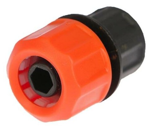 фото Коннектор, внутренняя резьба 1/2" (12 мм), цанговое соединение 1/2" (12 мм), пластик, «Жук»