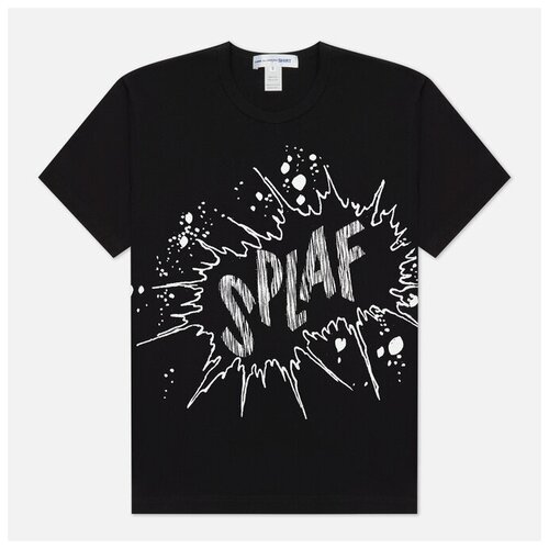 Мужская футболка Comme des Garcons SHIRT x Christian Marclay Print Splaf Crew Neck чёрный , Размер M