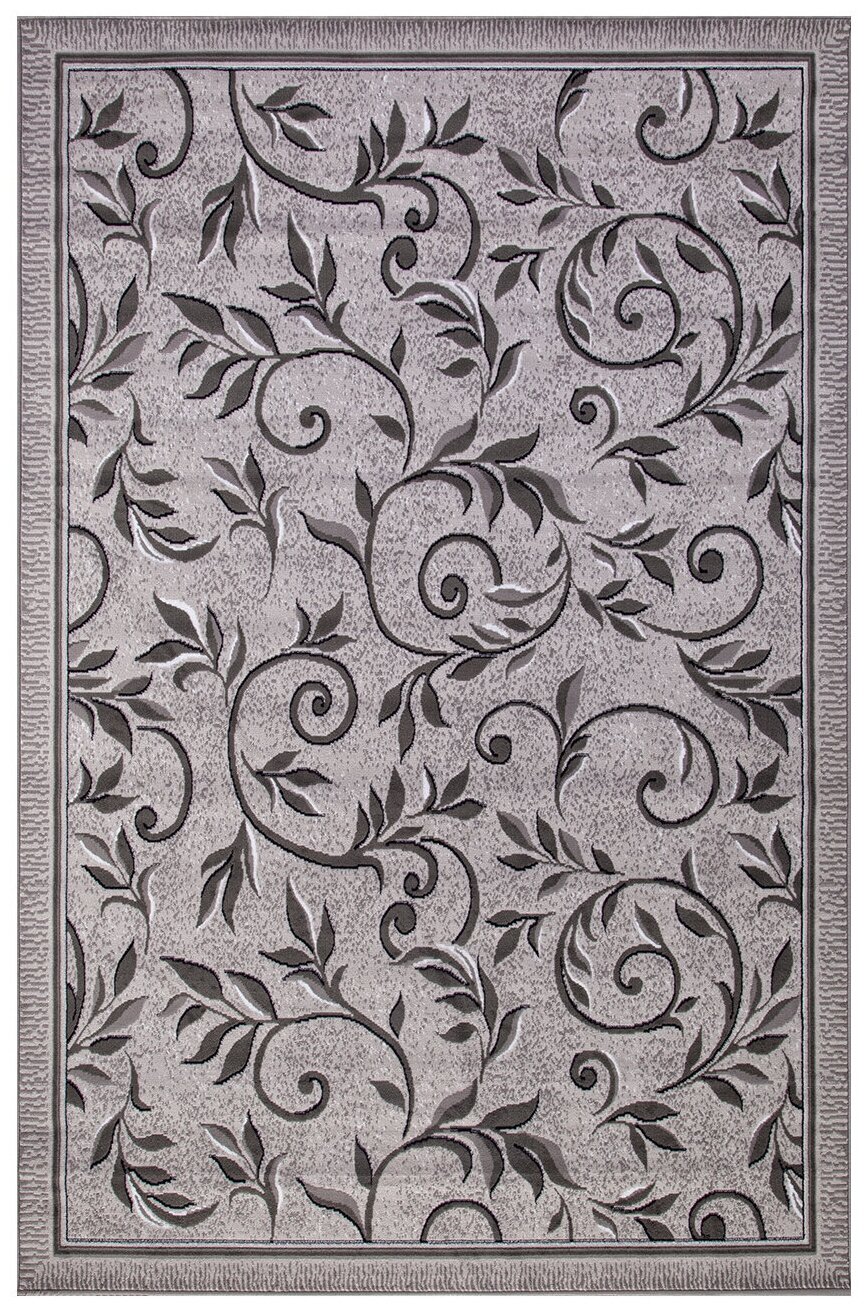 фото Ковёр Merinos Silver 100x200 прямоугольный светло-серый d230