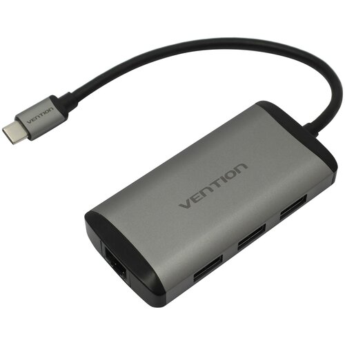 Vention Мультифункциональный хаб 6 в 1 USB Type C, сплиттер, переходник для периферийных устройств, арт CNCHB концентратор usb type c vention tnfhb 3 х usb 3 0 rj 45 usb type c серый