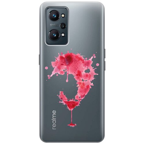 Силиконовый чехол с принтом Cocktail Splash для Realme GT Neo 2 / Рилми ГТ Нео 2 силиконовый чехол на realme gt neo 2 рилми гт нео 2 с 3d принтом road прозрачный