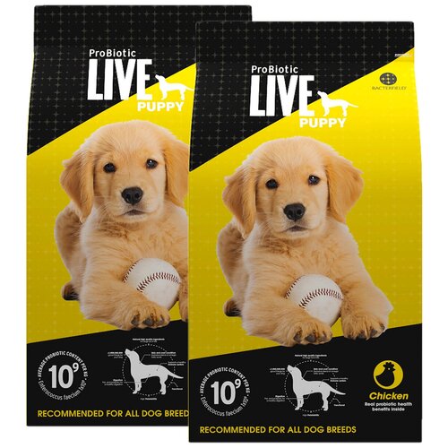 PROBIOTIC LIVE DOG для щенков всех пород с курицей (12 + 12 кг)