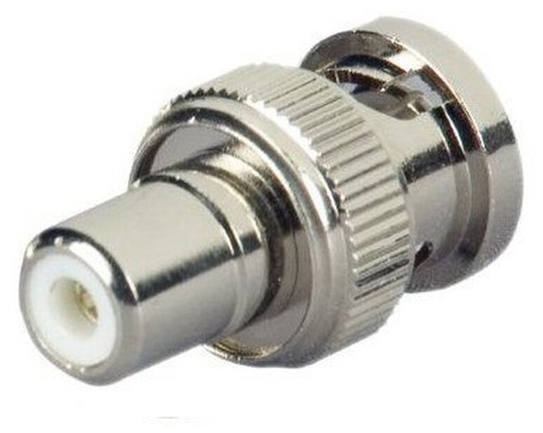 фото Переходник штекер BNC - гнездо RCA тюльпан 1 штука в комплекте