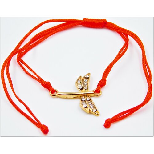 Браслет / оберег красная нить стрекоза