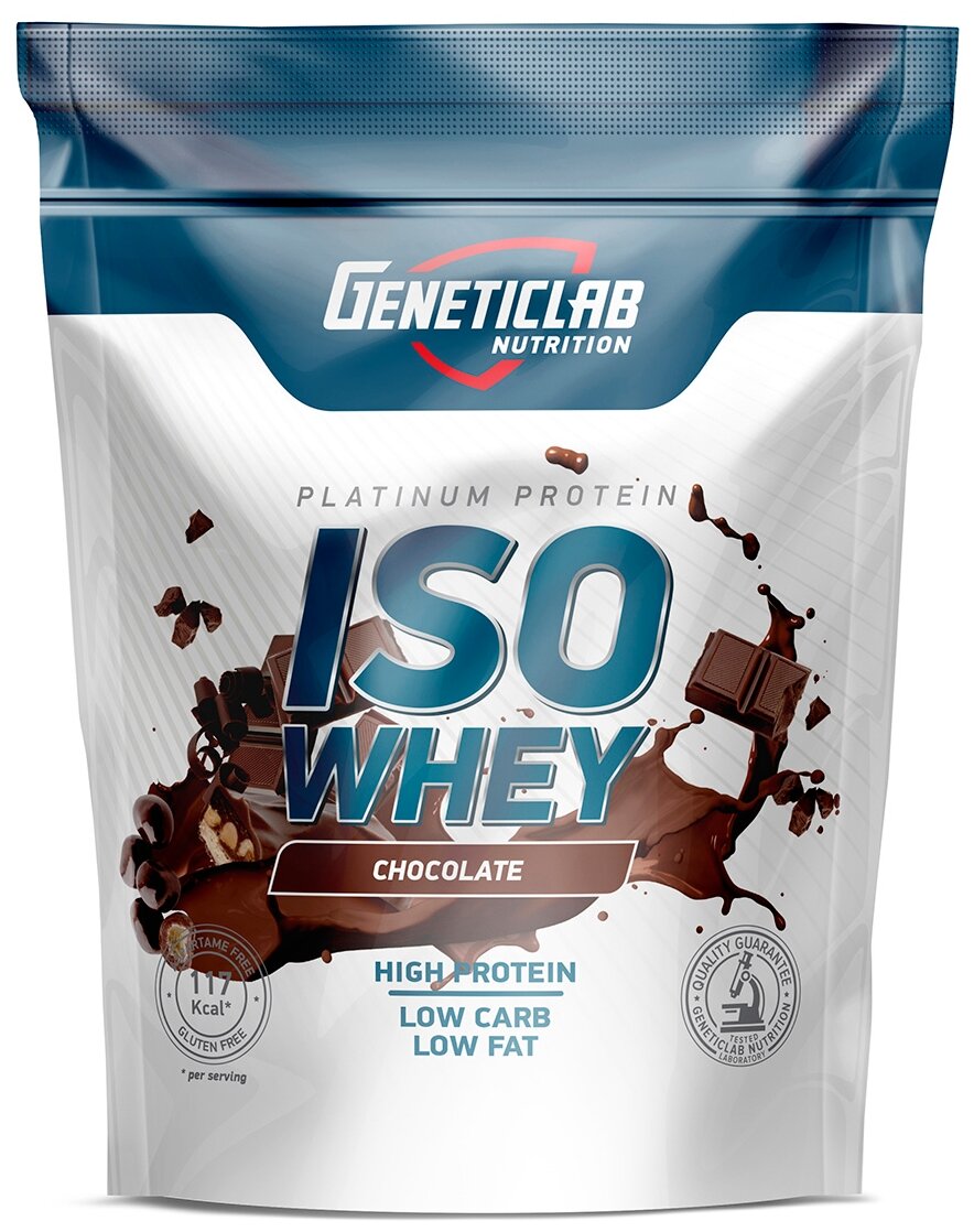 Протеин сывороточный изолят Geneticlab Nutrition Iso Whey (1000 г) Шоколад