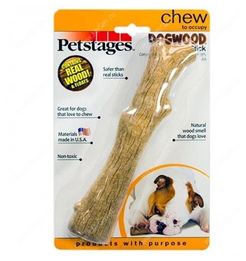 Petstages игрушка для собак Dogwood палочка деревянная 18 см средняя - фотография № 7