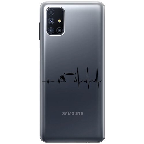 Силиконовый чехол с принтом Coffee Cardiogram для Samsung Galaxy M51 / Самсунг М51 силиконовый чехол с принтом coffee cardiogram для samsung galaxy j8 самсунг джей 8