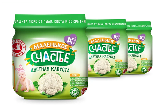 Пюре Маленькое счастье Цветная Капуста, 80гр х 3 шт.