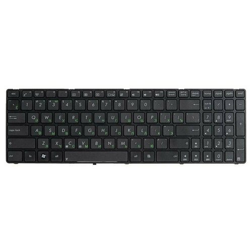 Клавиатура для ноутбука Asus K50, K51, K51A, K50AB, K50AD, K50AE, K50AF, K50C, K50ID, K50I, K50IE черная с рамкой, гор. Enter ZeepDeep