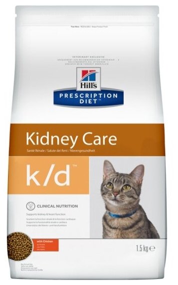 Сухой корм для кошек Hill's Prescription Diet K/D, при проблемах с почками, с курицей 1.5 кг - фотография № 15
