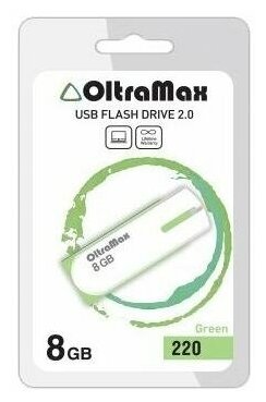 Флешка Oltramax OM-8GB-220-зеленый 8 Гб Green