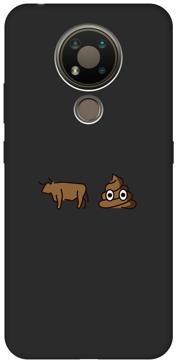 Матовый чехол Bull Shit для Nokia 3.4 / Нокиа 3.4 с 3D эффектом черный