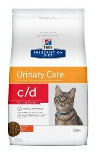 Сухой корм для кошек Hill's C/D Feline Urinary Stress лечение цистита и МКБ, с курицей 1.5 кг - фотография № 14