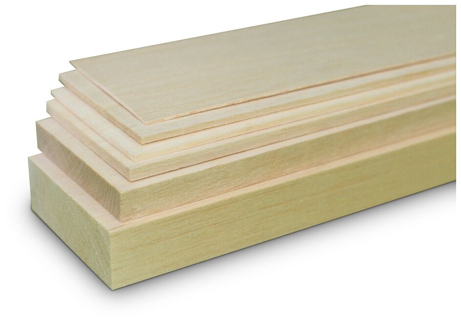 Бальза листовая 40x100x1000мм BALSA BALSA-40