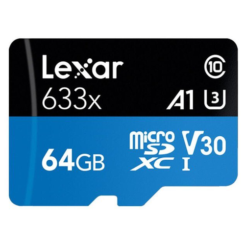 Карта памяти LEXAR 633x Micro SD, класс 10 UHS-1 U3 V30 A1 64 ГБ оригинальная карта памяти lenovo 512 гб 256 гб 128 гб флеш карта класса 10 tf sd карта micro 256 гб 128 гб 64 гб sd карта для адаптера смартфона