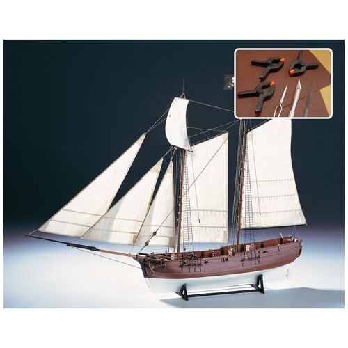 Модель корабля от Amati (Италия), Adventure pirate schooner (с инструментами) модель корабля для начинающих от amati италия adventure pirate schooner м 1 60