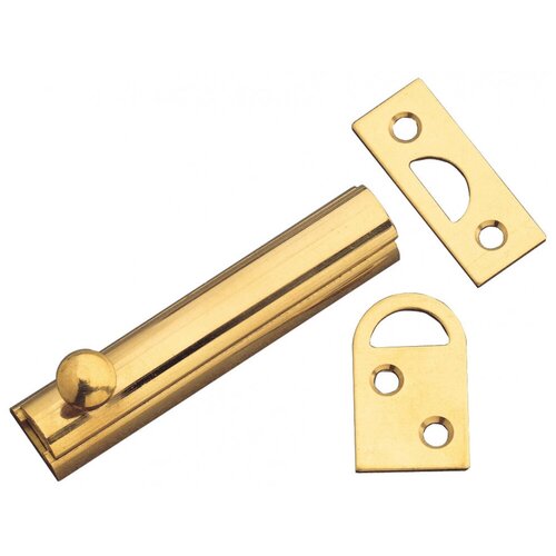 Ригель дверной (задвижка, торцевой упор, шпингалет) AMIG, задвижка латунь, 600-100