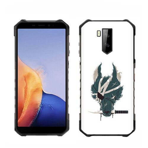 Чехол задняя-панель-накладка-бампер MyPads волк-разбойник для Ulefone Armor X5/Armor X5 Pro/Armor X3 противоударный